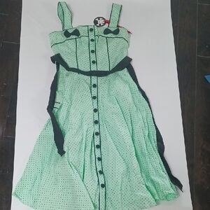 Hell Bunny Mint Green Polka Dot Kids Costume